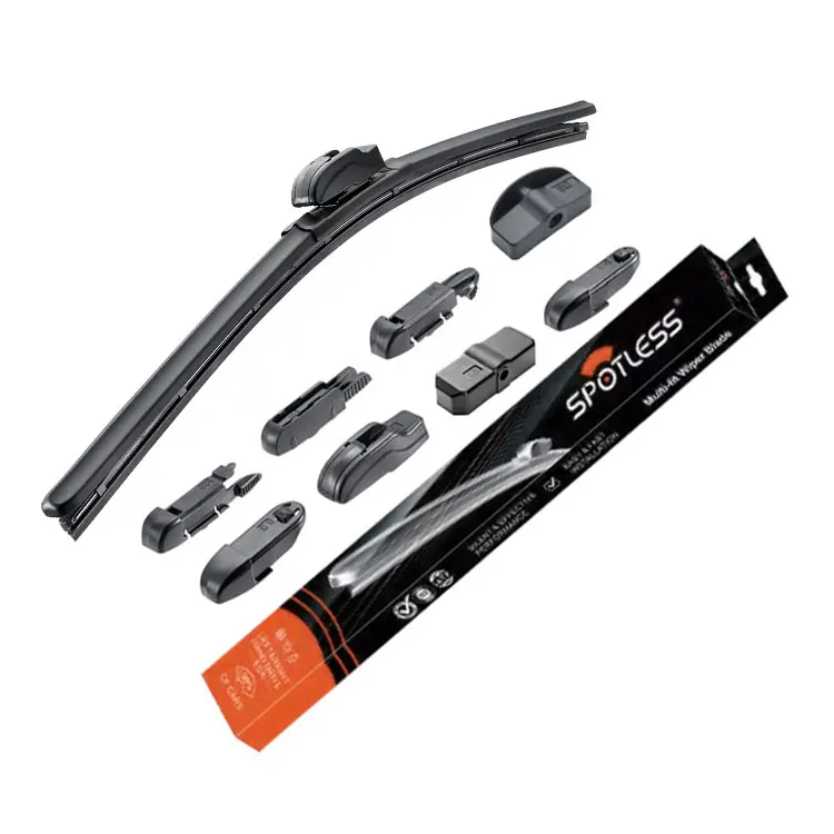 Spotless multi clips banana auto wipers flat wiper blade 18 adapters multifit car windshield wiper