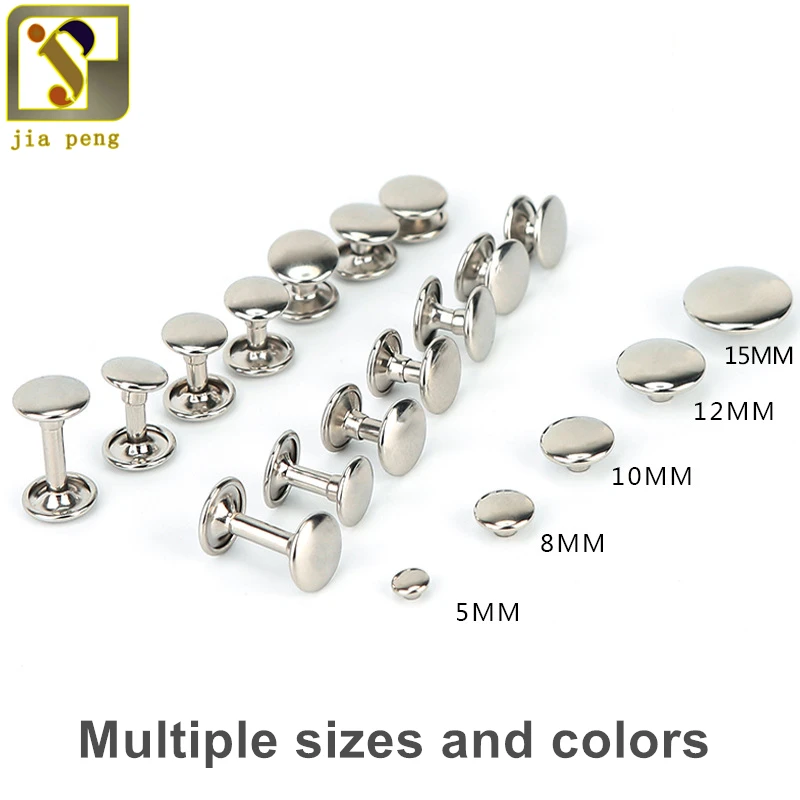14mm Metal Spike Round Double Cap Rivet of Metal Stud Collision Nail Rock Leathercraft Belt Garment Bracelet