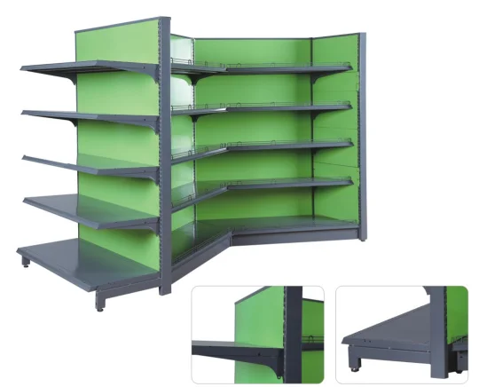 supermarket  retail shop heavy duty display rack double sided gondola Expositor de metal