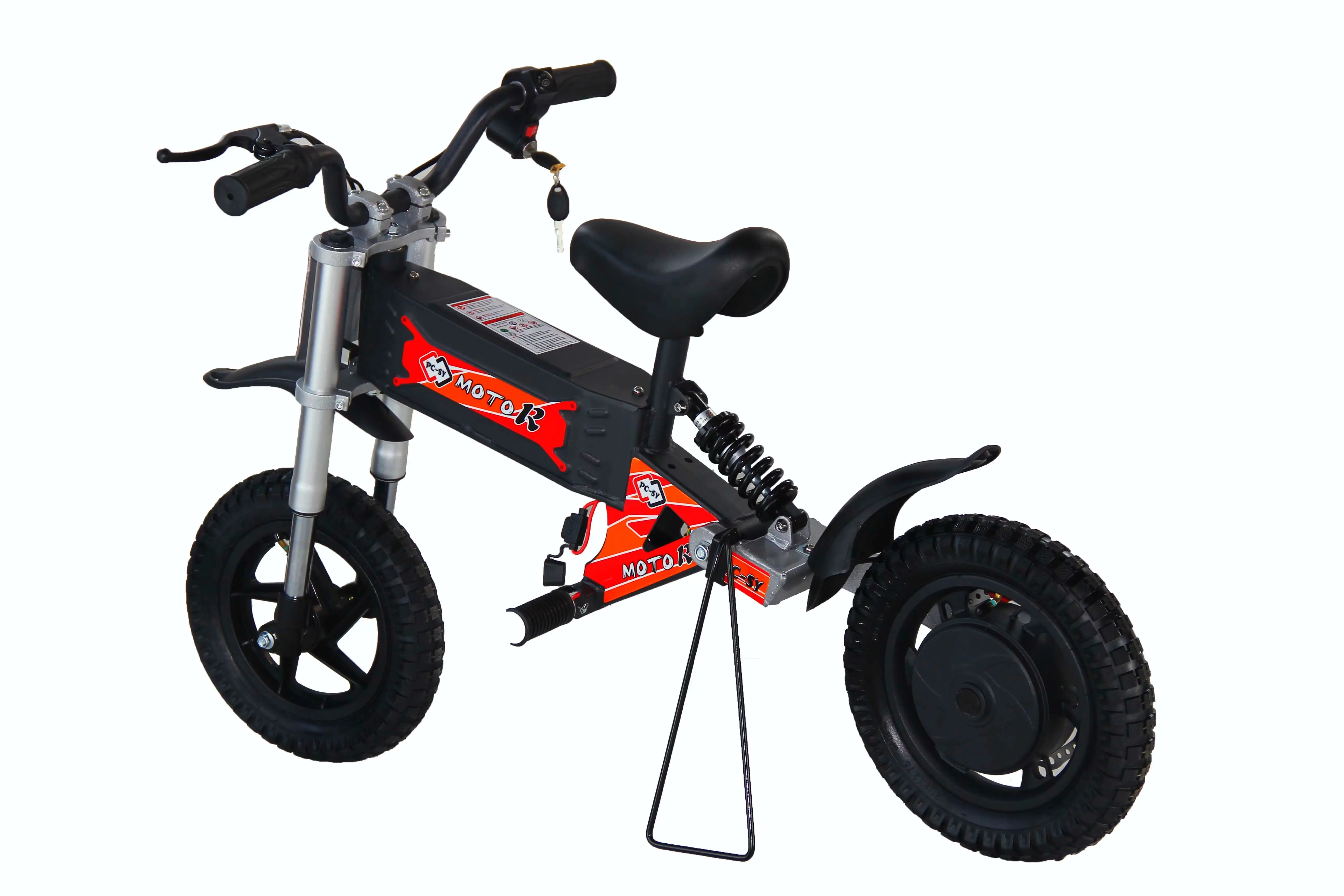 Electric Bike for Kids 250W Electric Balance Bike with lead-acid Battery 12-inch Inflatable Tire and Adjustable Seat