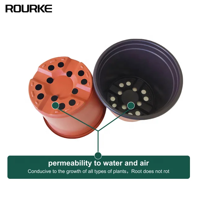 Factory Direct Price Wholesale 90 to 240 mm Double Color Soft Plastic Nursery Pots