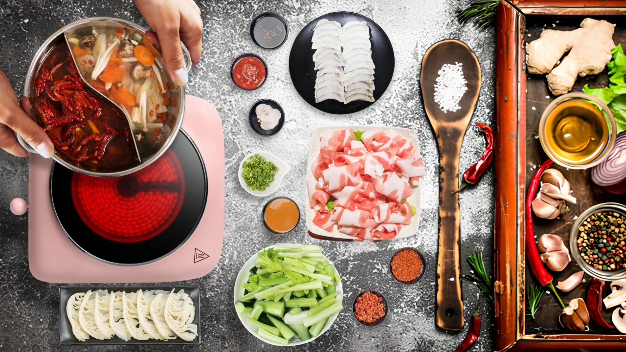 Good Quality Pink Overheat Protection Rubber Mats Portable Electric Hot Rock Grill Plate Cooker