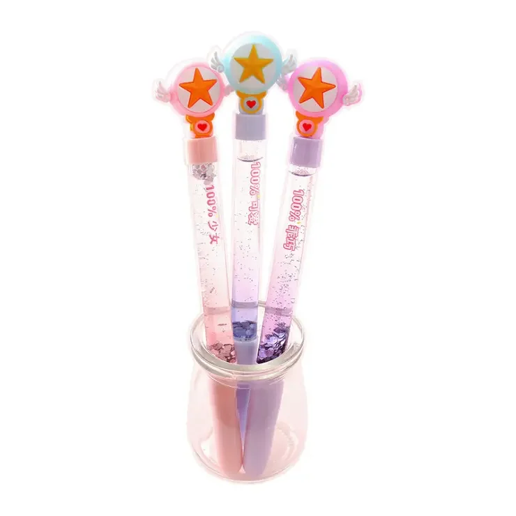 Best Quality Colorful Pink Fairy Stick Unisex Creative And Lovely Moon Unicorn Liquid Quicksand Plastic Student Gel Pen