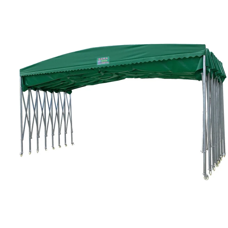 Factory Wholesale Outdoor Mobile Warehouse Basketball Court Canopy Electric Bike Car Large Retractable Sliding Shed EV Canopy