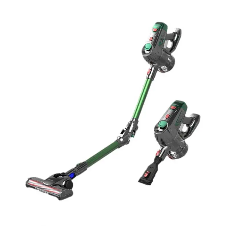 Cordless Stick Vacuum Cleaner with LED Light Foldable Lightweight Vacuum Cleaner for Hard Floor Corner Shades Carpet Cleaning