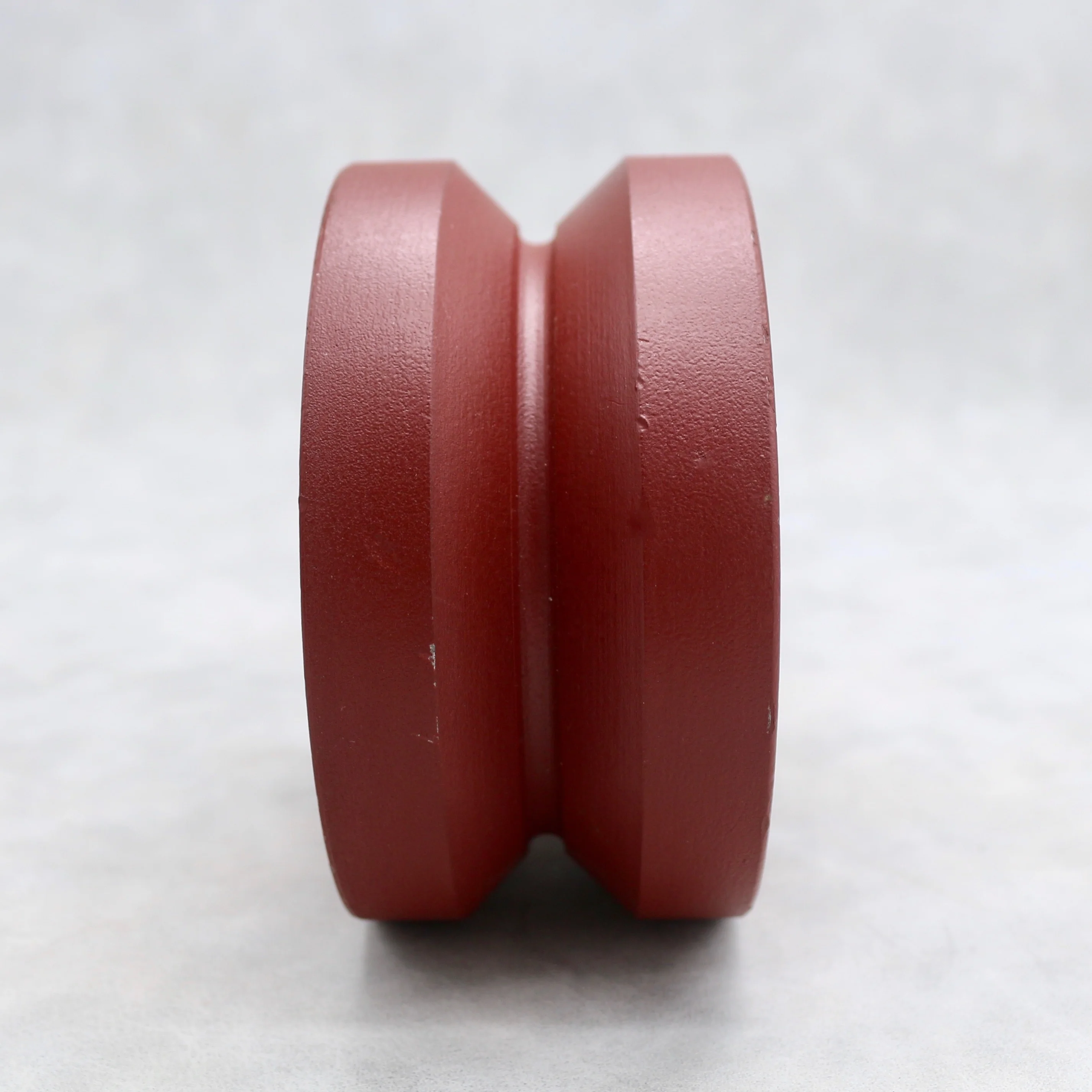 SS 4 inch V groove wheel 100 mm Ductile steel material 7/8 inch V-groove width 1-3/16 Plain bore