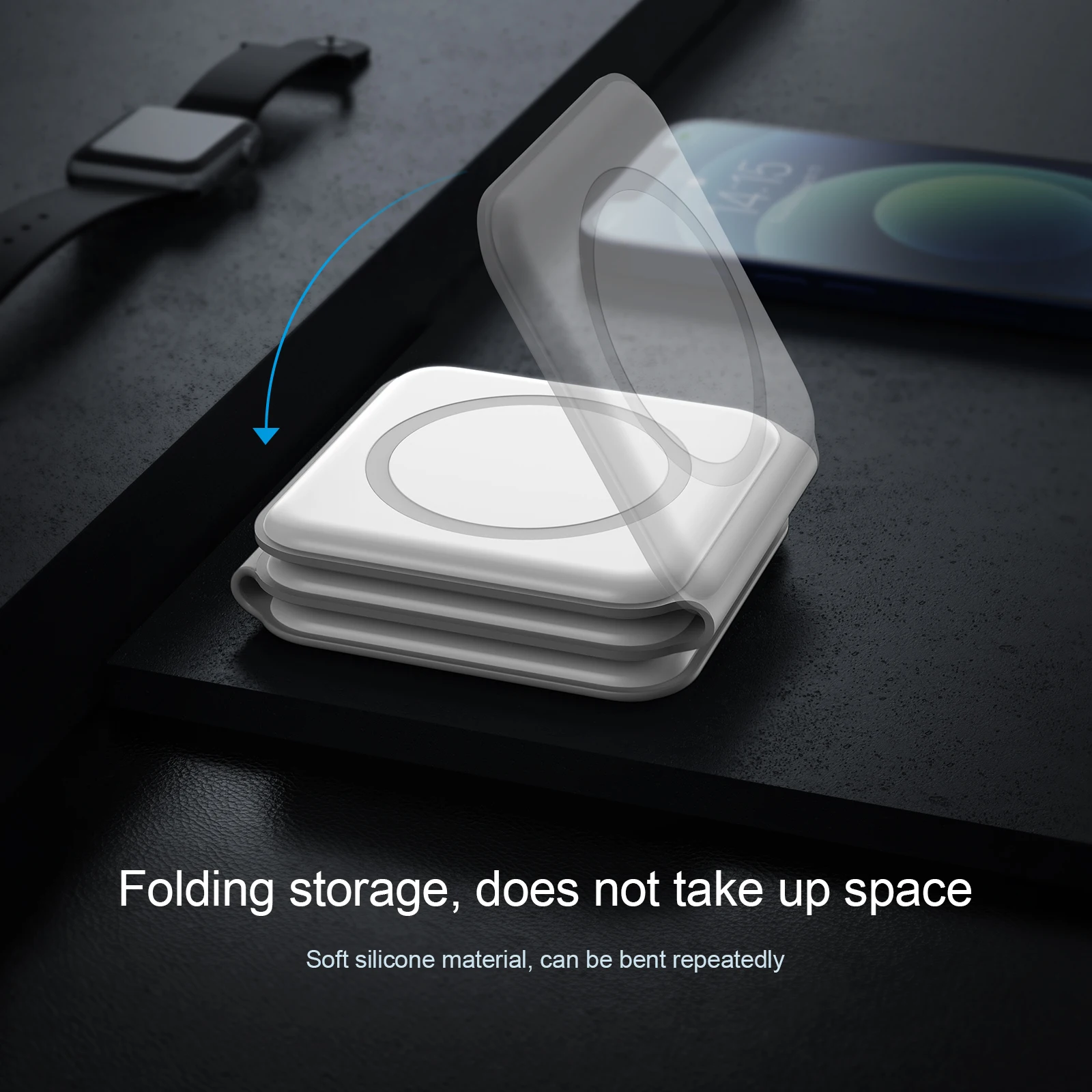 3 in 1 Magnetic Wireless Charger Foldable Fast Charging Station Compatible with AirPods Pro Pad Nano 3 in 1 Wireless Charger