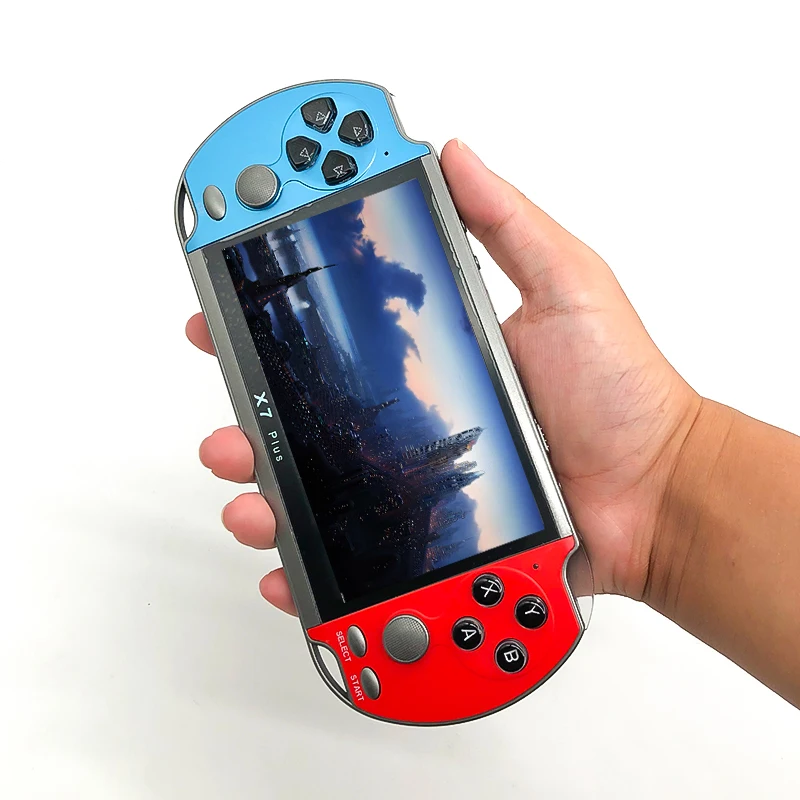 X7 Plus 128Bit Handheld Game Player 5.1 inch LCD Color 8GB Double Rocker Video Game Player Built-in 2000+ Games