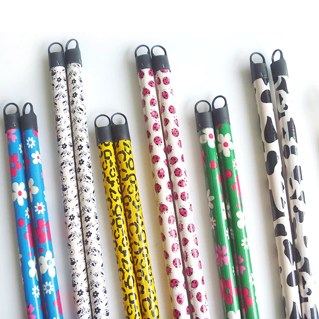 Wholesale India market household dust cleaning tools pvc coated wooden broom handle stick