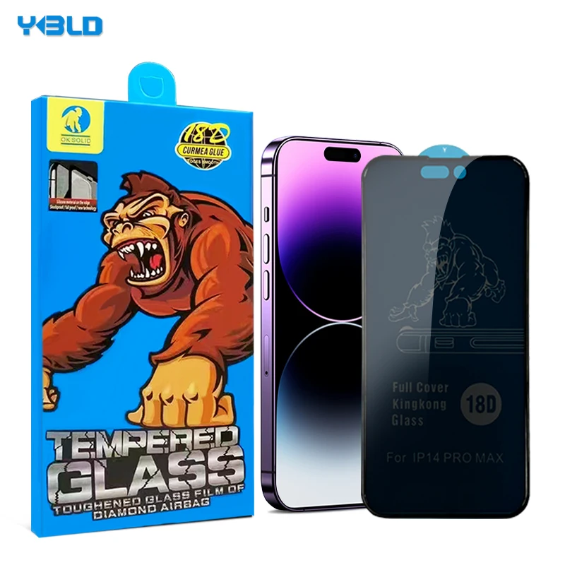 Tempered Glass 18d Kingkong Gorilla Privacy Dust Proof Screen Protector For Xiaomi Redmi note