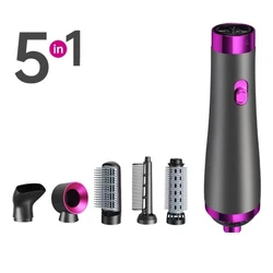 Multifunctional negative ion one-step electric hair dryer Curling straightener tool 5 in 1 hot air brush