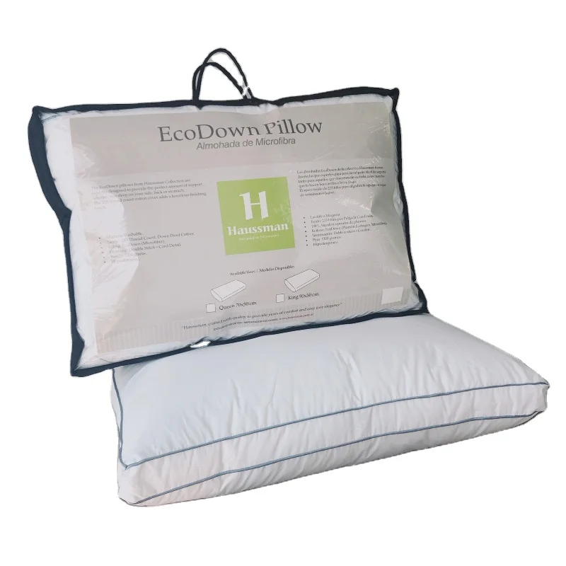 5 Star Hotel Cute Couple Sleeping Bed Cotton White Standard Polyester Fiber Throw Down Alternative Microfiber Filling Pillow