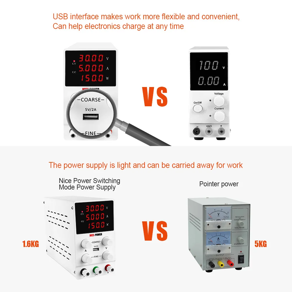 Sps305 30V 5A Digital Display High Precision Switching DC Power Supply Mobile DC Power Supply for Electronic Maintenance