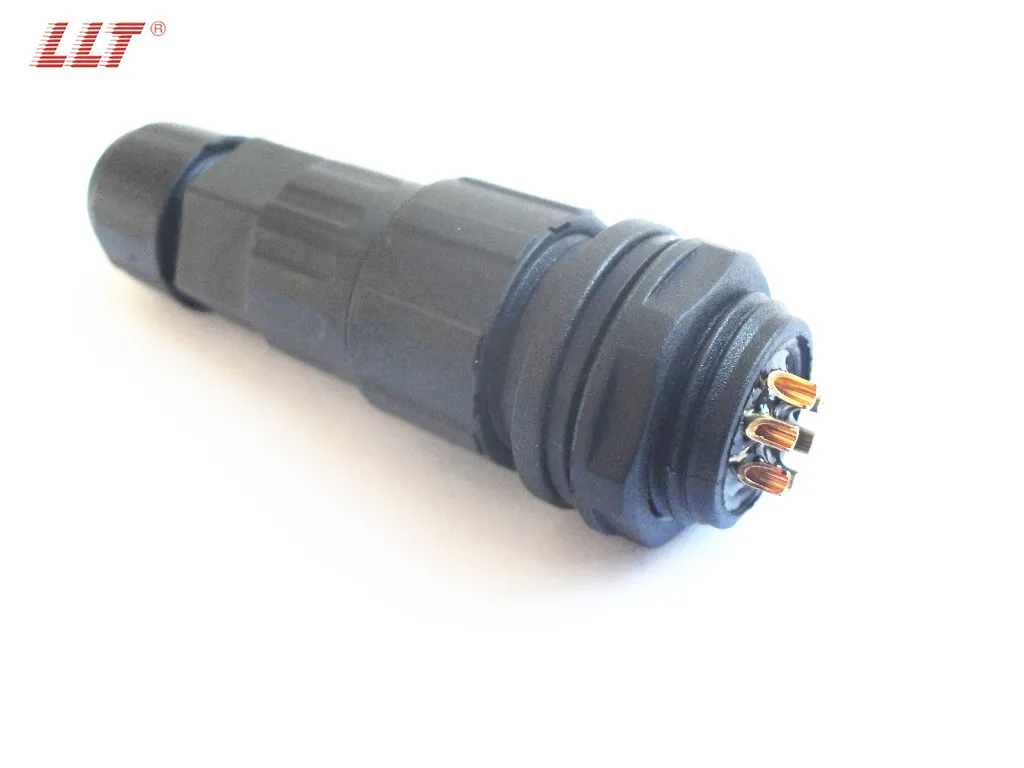 LLT rear panel mount male female waterproof 2 3 4 5 6 7 8 9 10 12 pins circular connector