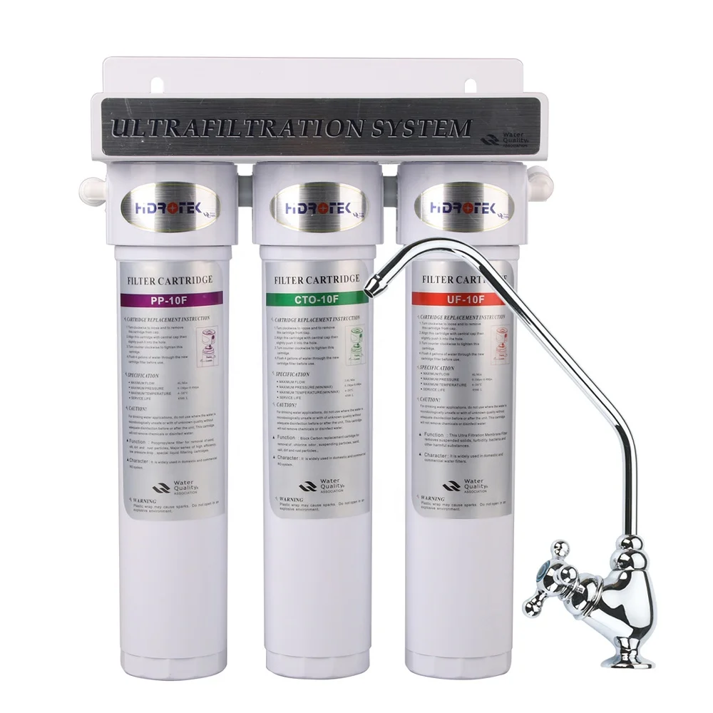 Triple  Drinking Mini Home Water Filtration system with Carbon Filter