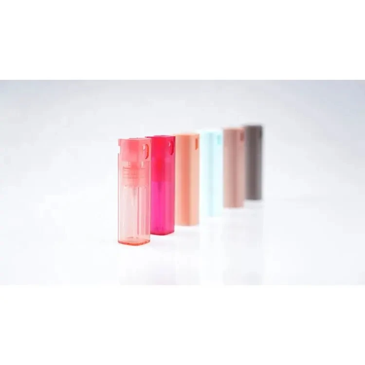 Small travel size 10ml 10 ml empty refillable colorful sprayer plastic perfume spray with glass bottle