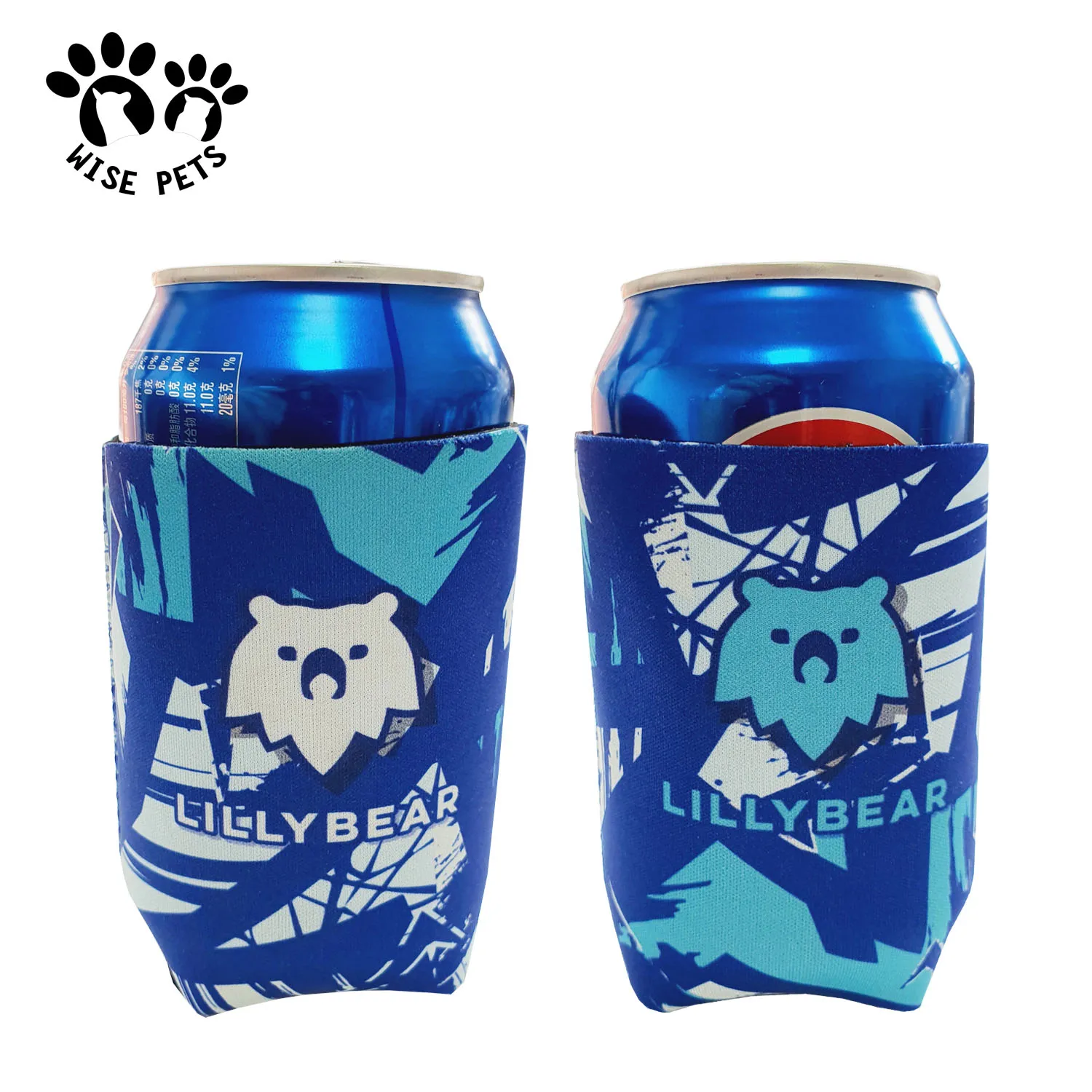 Customized Drink Sprite Can Sleeves Cooler Stubby Holder Waterproof Neoprene Insulated Water Bottle Sleeve For Wedding Party