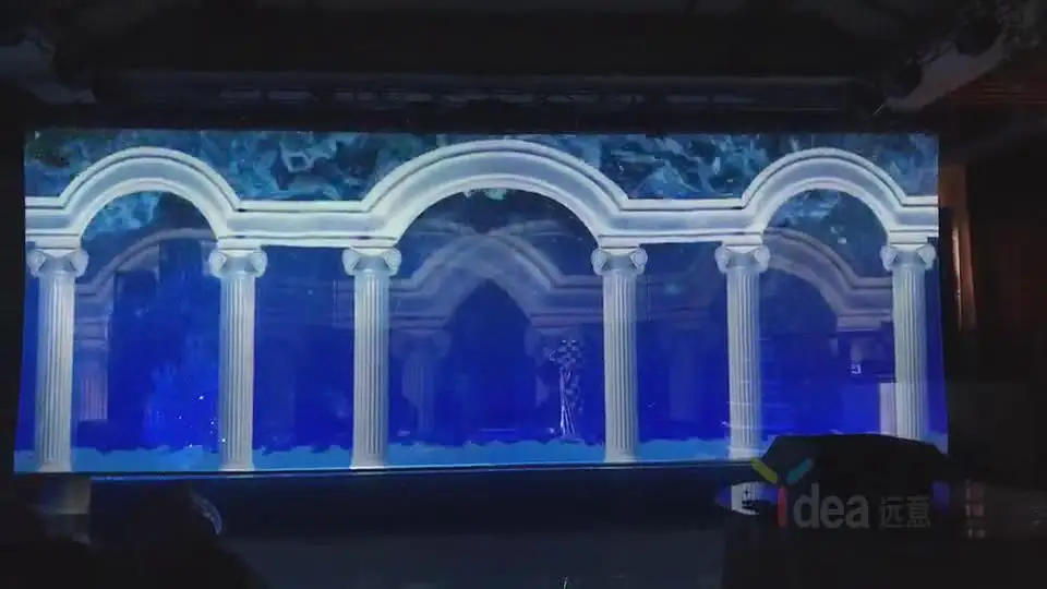 Big size 50*30m 3d hologram interactive projector system for advertising display show