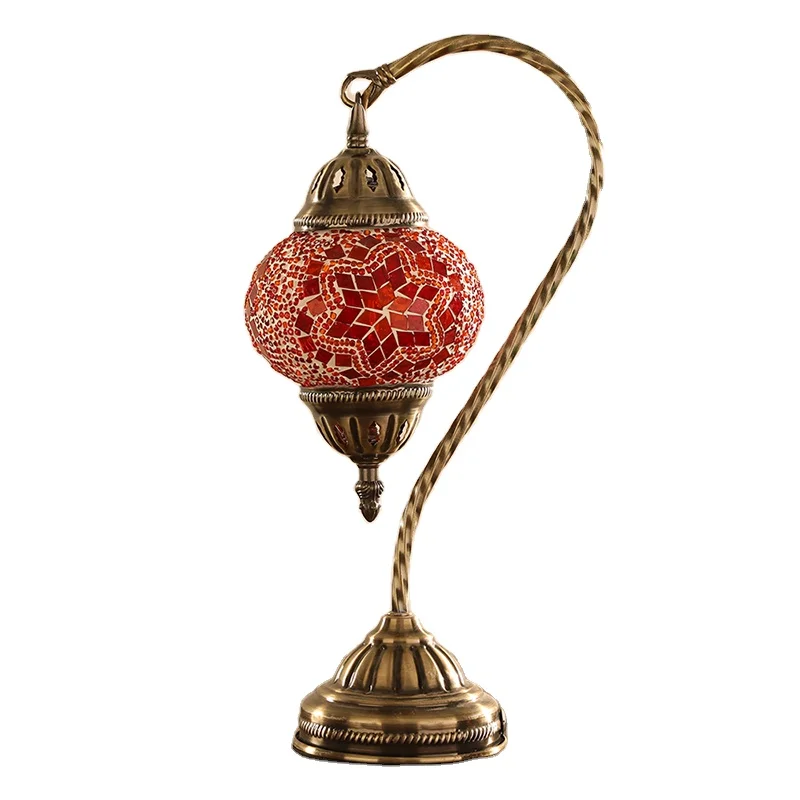 Новейшая Турецкая Марокканская мозаичная настольная лампа Copperbull в стиле Тиффани ручной работы ночник с лебедем абажуром