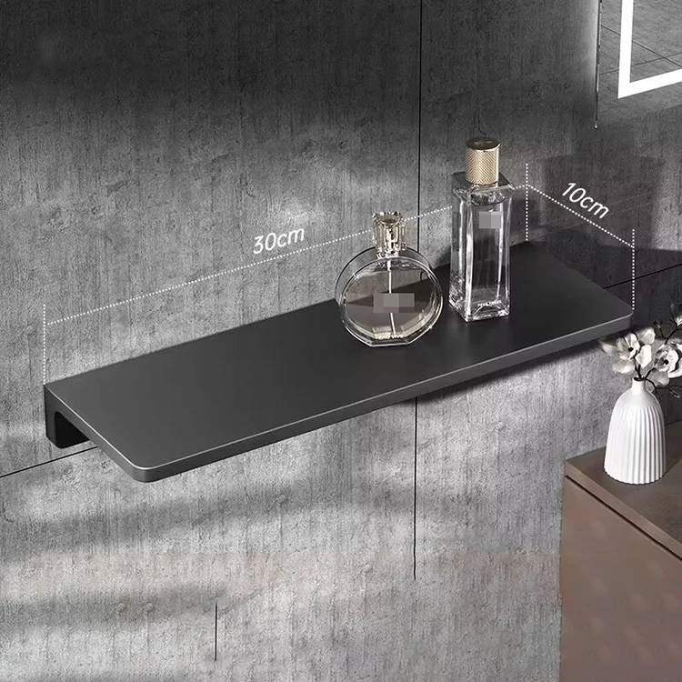 Brushed satin Home Bathroom Shower organizer Wall Mounted Hotel Bathroom Shelf