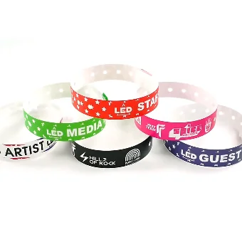 Fashion new entertainment wristbands disposable identification bracelets tickets admission customized printing LOGO