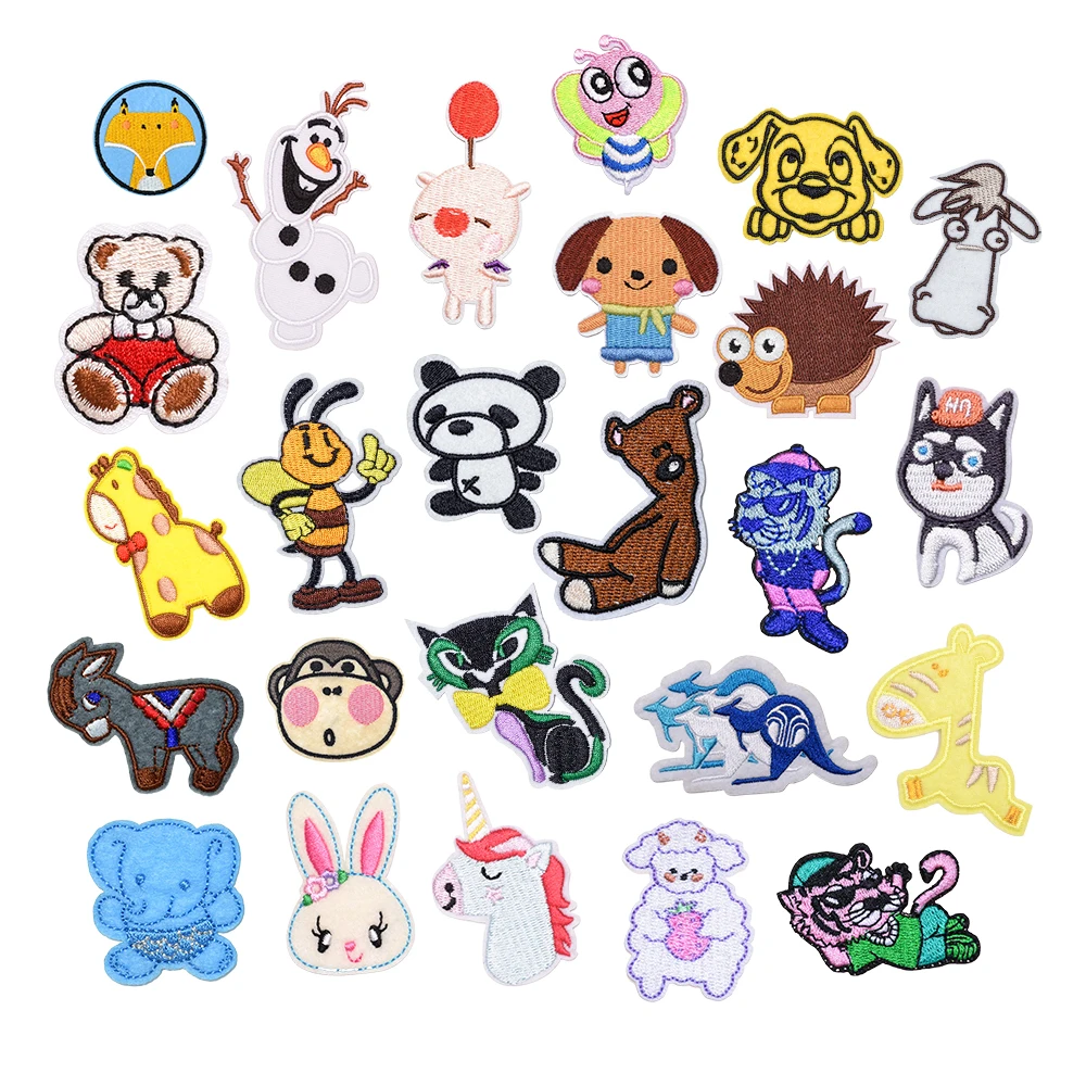 cute new various animal design ironing clothing felt embroidery patches badges for decoration