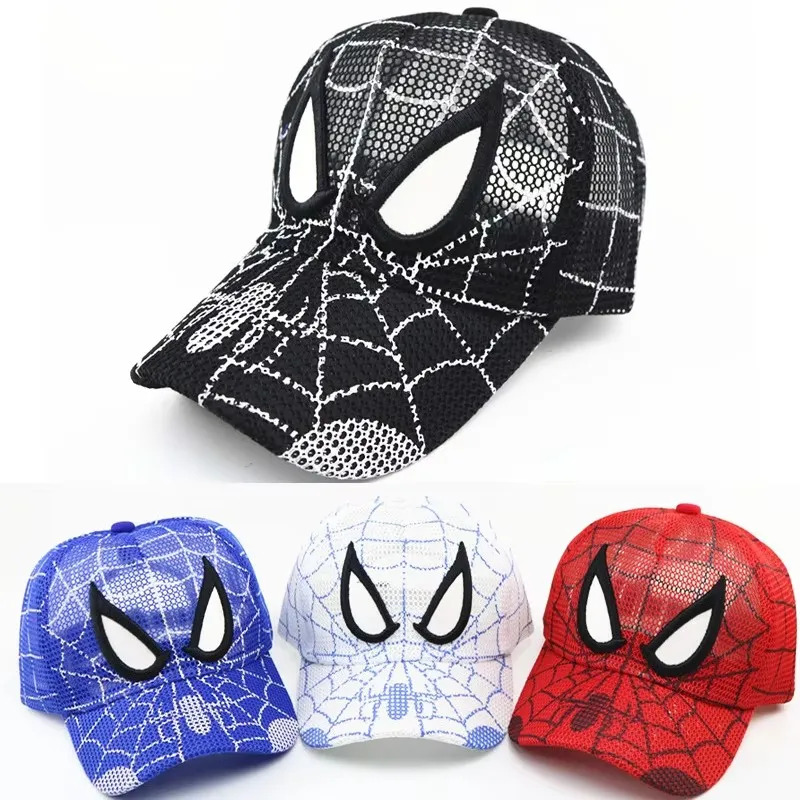 AL  Custom Boys SpiderMans Baseball Hat Cartoon Sports Kids Children Baseball Hats fashion Casual Summer Sun Hats