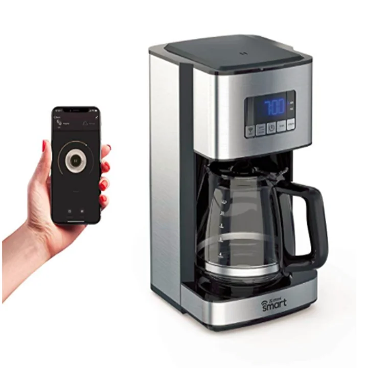 
12 cup wifi smart life programmable drip coffee maker machine strength control alexa google home voice IOS 