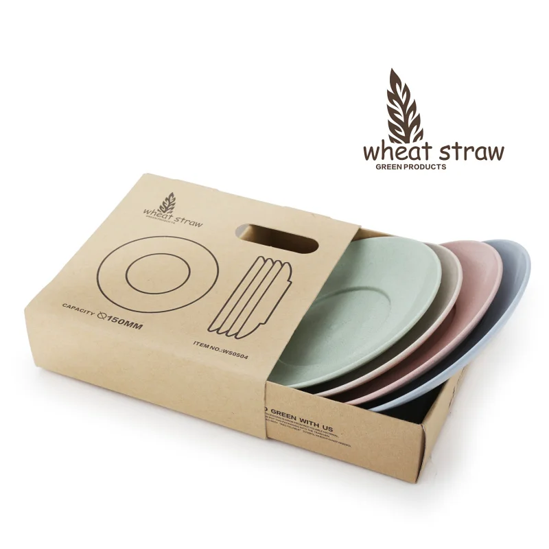 Wheat Straw dishes plates set Plastic sushi plate dishes set plates dinnerware