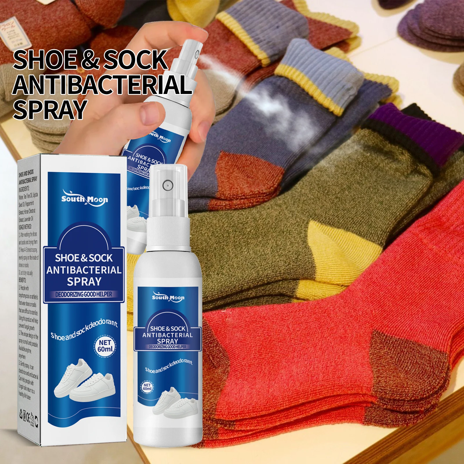 South Moon Shoe Deodorizer Kit Eco-friendly Dry Shoe Deodorant Herbal Ingredients Deodorizer Shoes