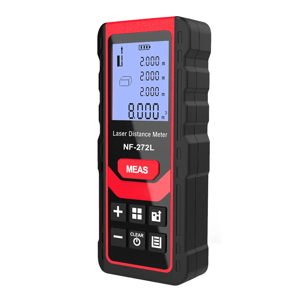 60/80/100 м инфракрасный термометр для измерения расстояния, дальномеры помещении измерительный инструмент ручной лазерный сканер штрих кода для измерения велечины в NF-272L измерительный инструмент