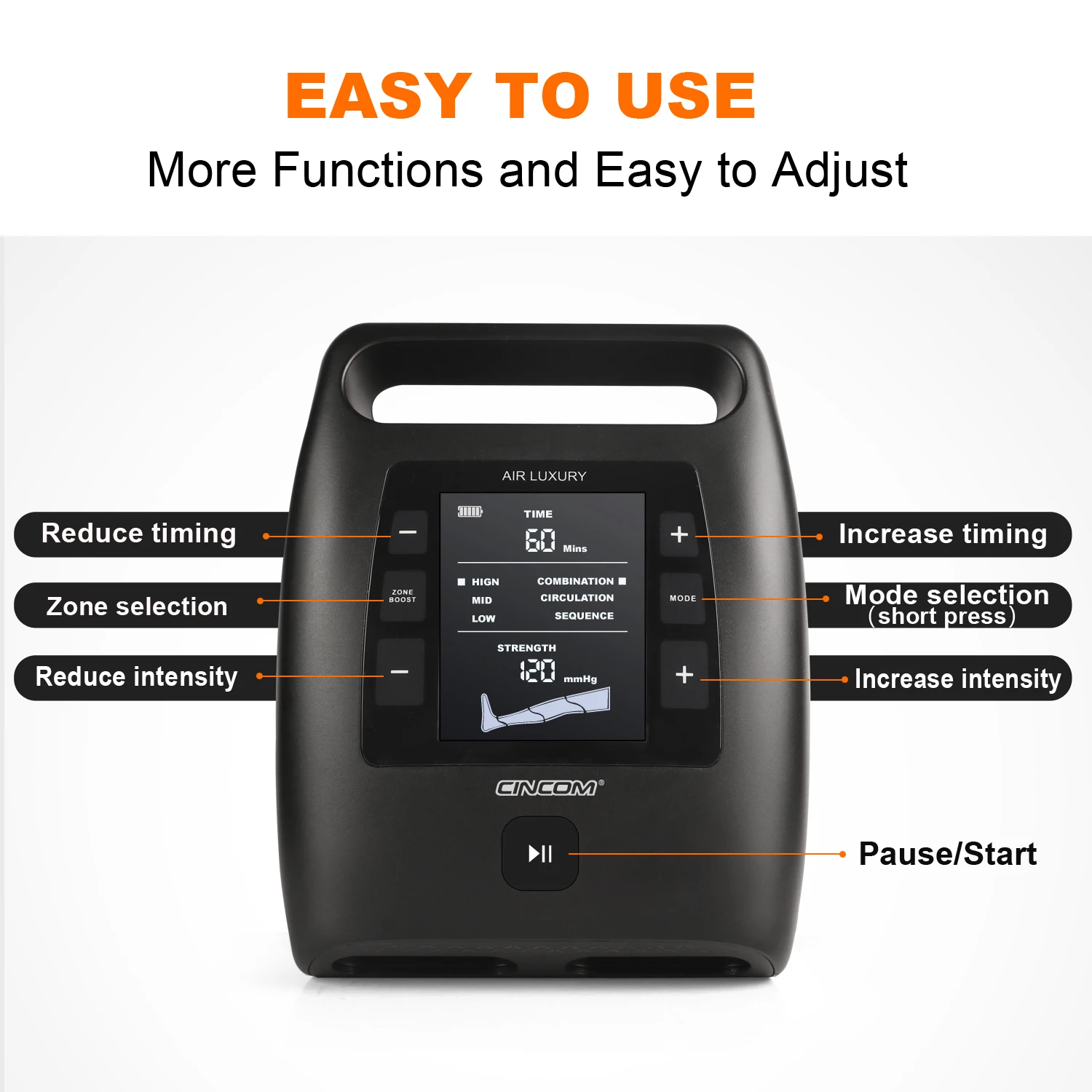 Recovery Boots for Rechargeable Muscle Soreness and Pain Air Compression Leg Massager