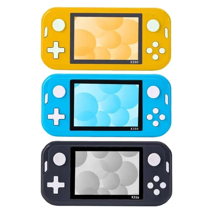 X350 Mini Handheld Video Game Console Dual Joystick Built-in 8600 Games 3.5 inch IPS HD Screen Retro Game Player For GBA/MD/FC