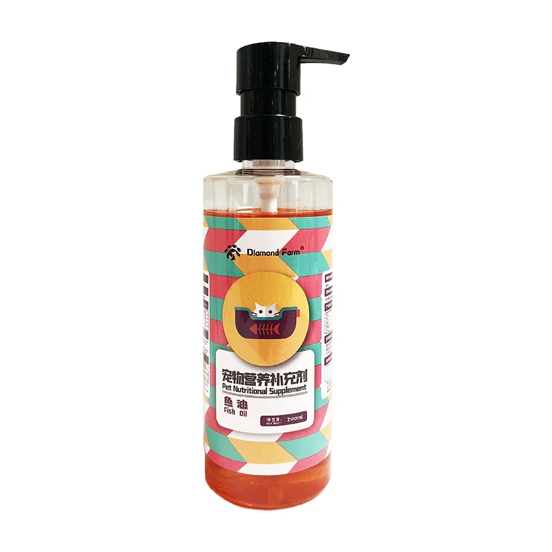 Pet liquid fish oil OMEGA>30% EPA:DHA 3:2 wholesale price from factory with customized formula and private label  200ml