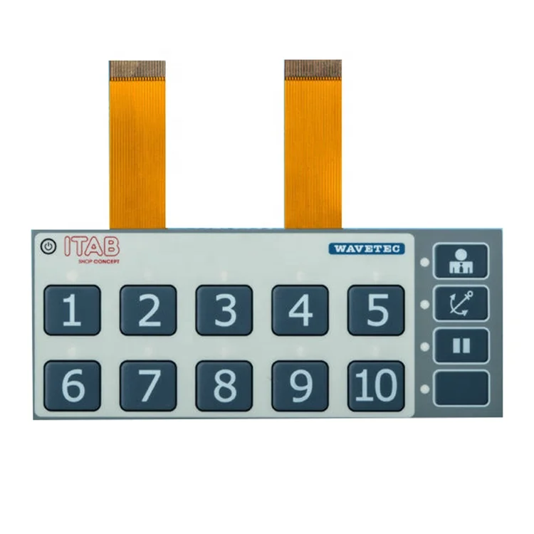Custom Waterproof 12 Key Matrix Membrane Switch Keypad 4x3