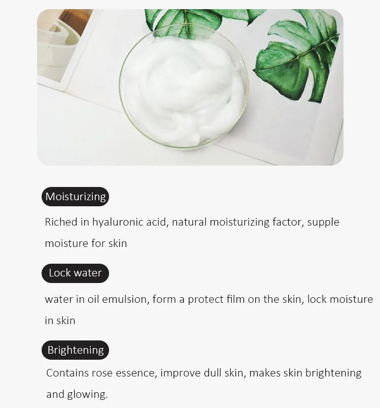 OEM manufacturer natural organic face rose cream deep moisturizing facial anti wrinkle nourishing vitamin E cream