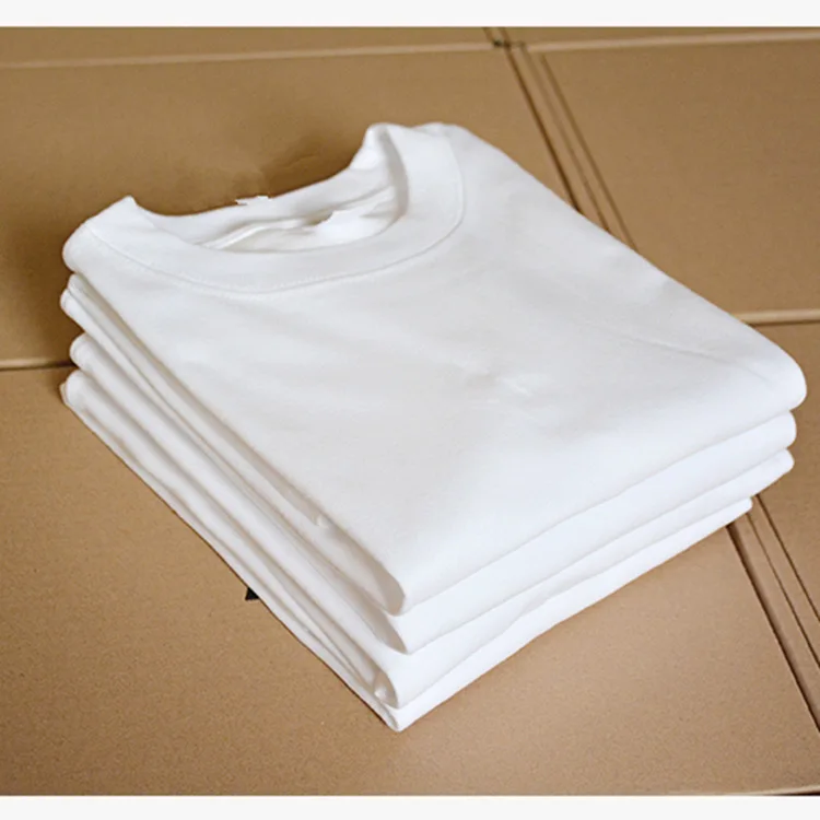 
2021 Hot Style Solid Color Summer 150gsm 100% Cotton Loose Short Sleeve White T-shirt wIth Factory Price 