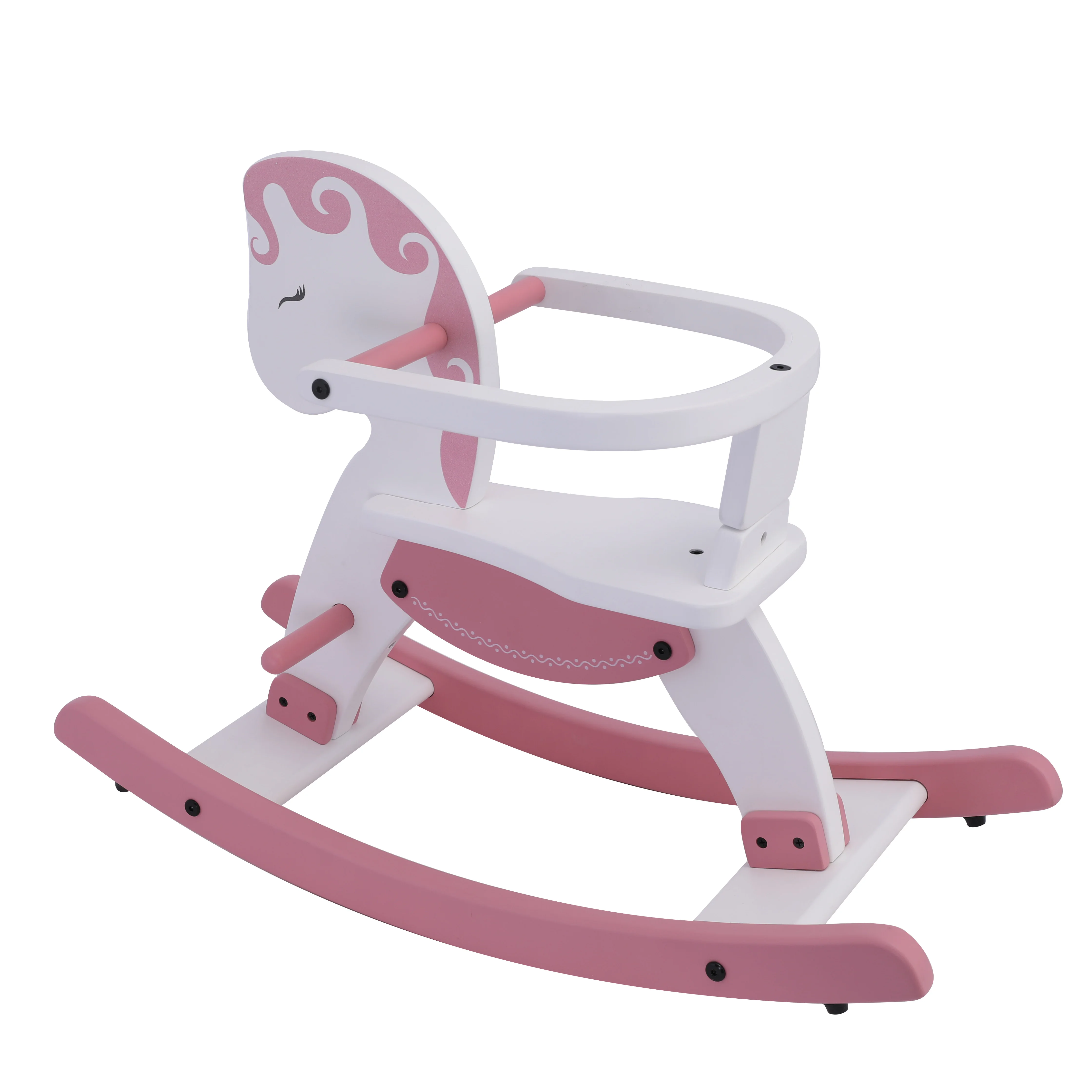 Eco-Friendly Wooden Rocking Horse Baby Kids Riding Wooden Rocking Horse Toy