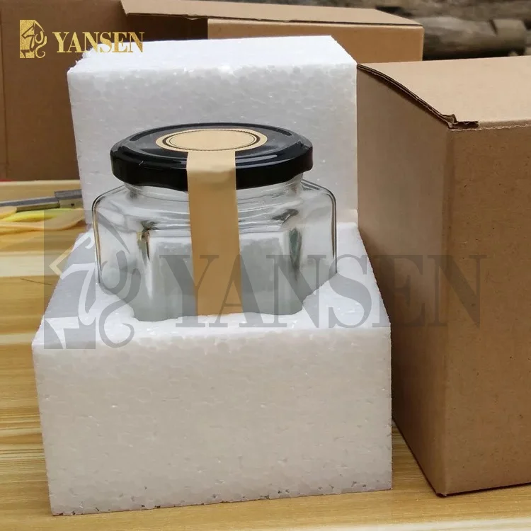 China Supplier Custom 45ml 730ml Clear Empty glass jars and bottles luxury glass food storage Honey Jar wholesale
