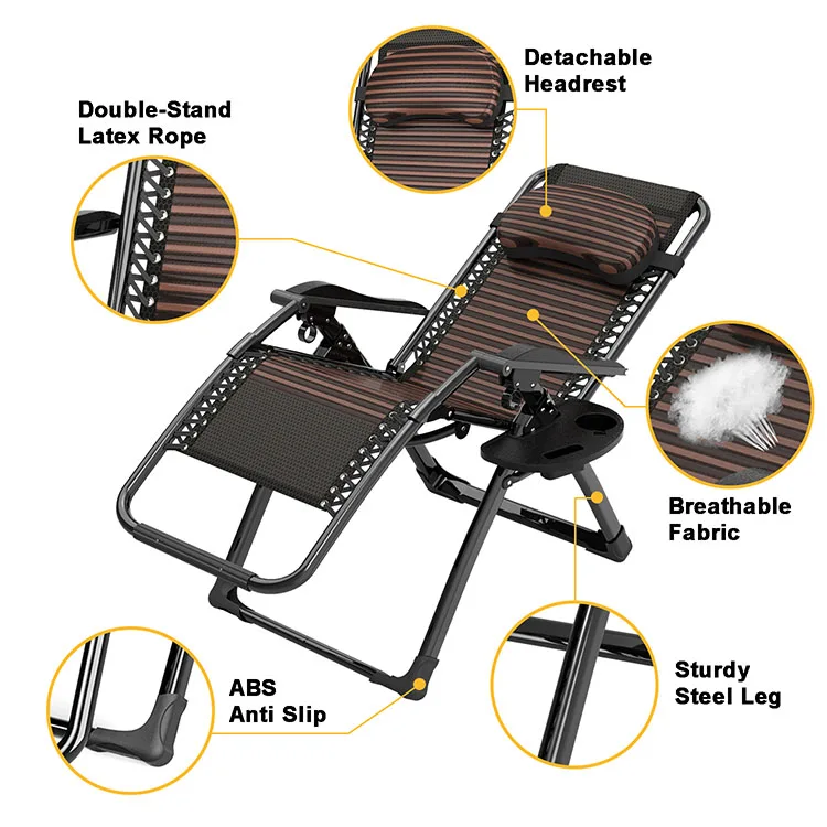 relaxing outdoor folding garden adjustable recliner office nap camping lounge zero gravity chair