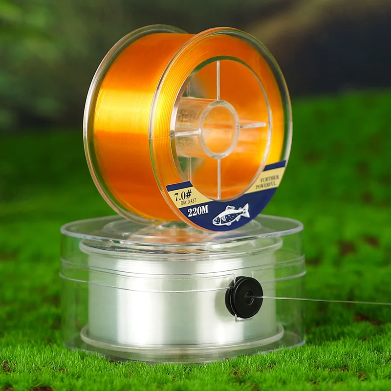 LINNHUE strong tensile force 220m strong pulling fishing lien Japanese raw silk good quality lines for fishing