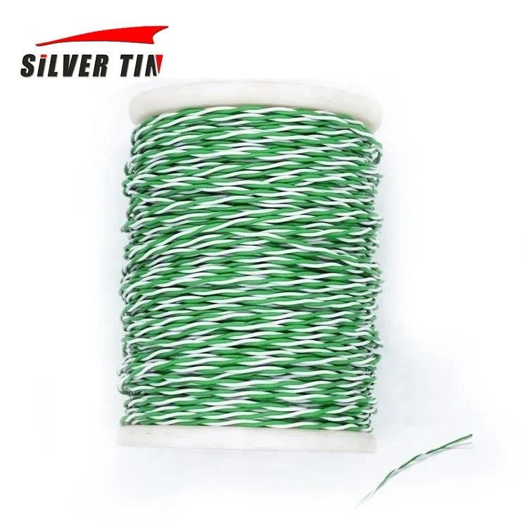 Type K Wire Thermocouple Green white color PTFE/silicone  Twisted Pair Extension Wire