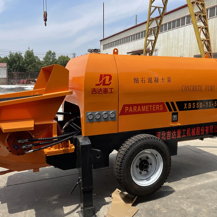 Hot New Construction Machinery Trailer Pump Concrete Mixer Pump Essential for Concrete Pumping Construction