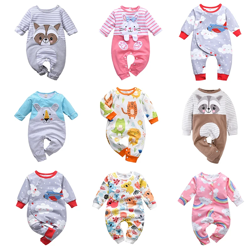 baby clothes in bulk Baby Toddler Boys Clothes Unisex Cute Bunny Long Sleeves Romper Pajamas toddle romper
