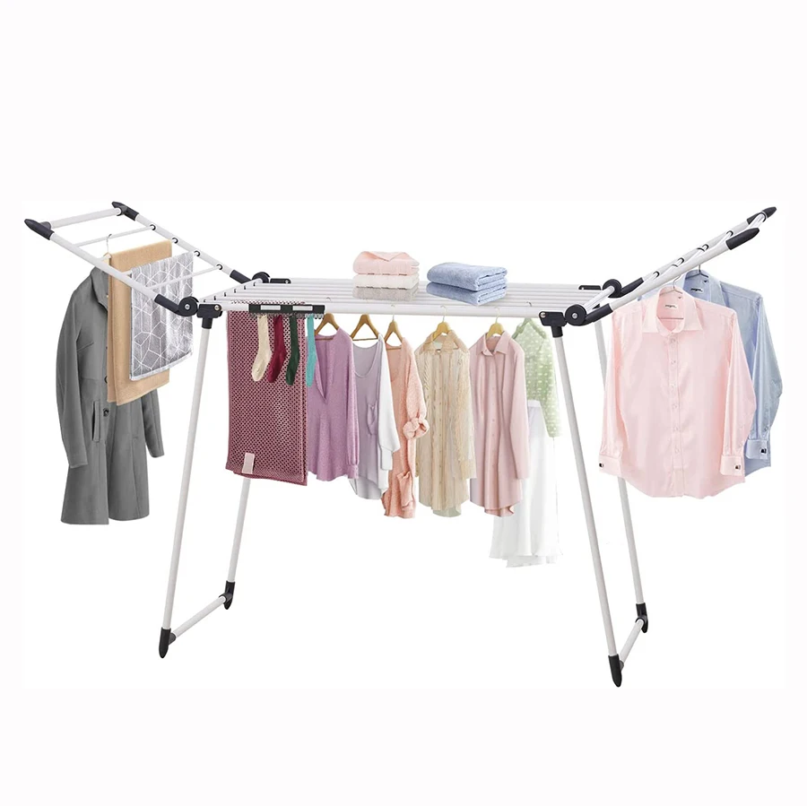 Indoor Outdoor Metal Laundry Clothes dryer rack foldable clothes drying rack Wings