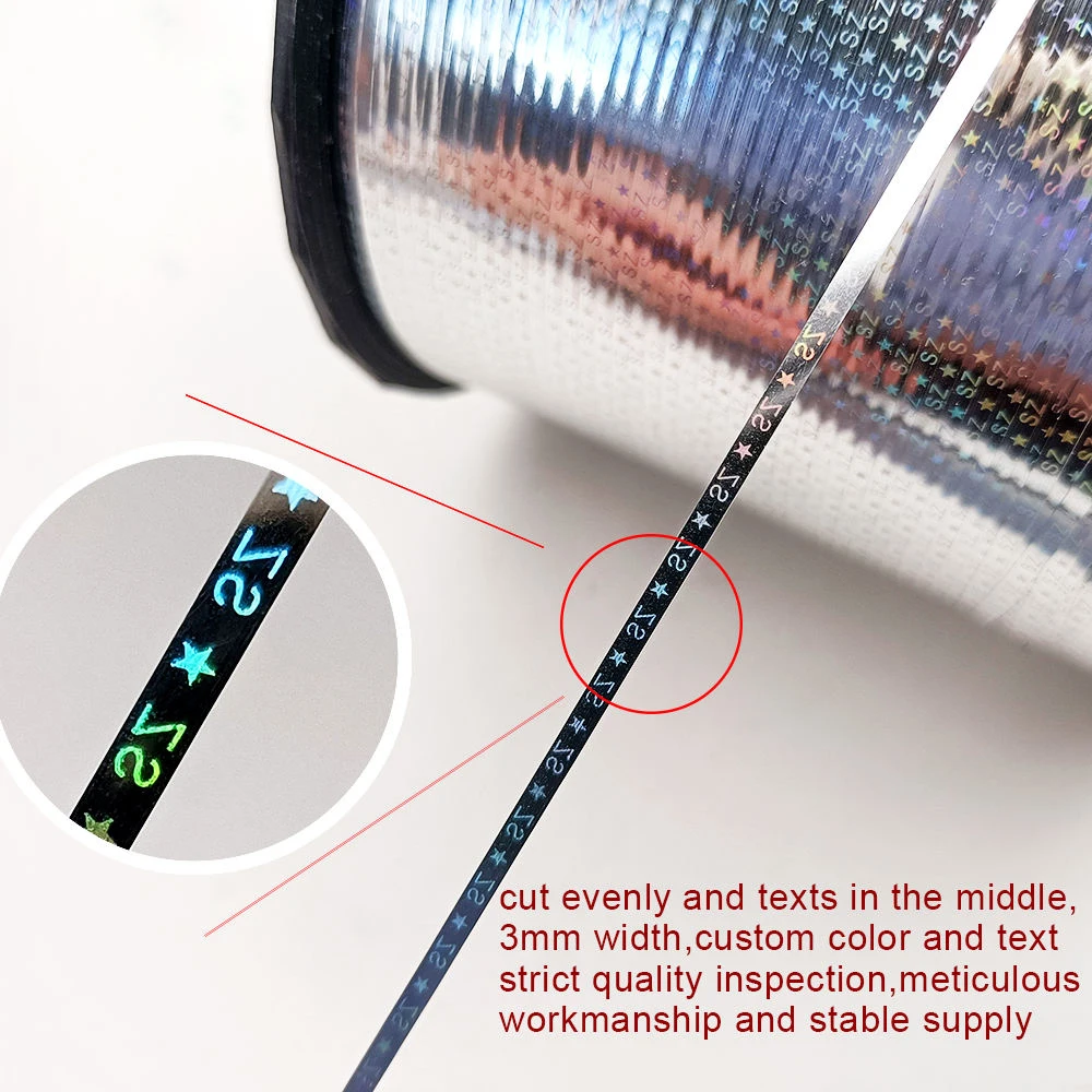 Custom Clear Laser Holographic Security Line Anti-counterfeiting Security Thread