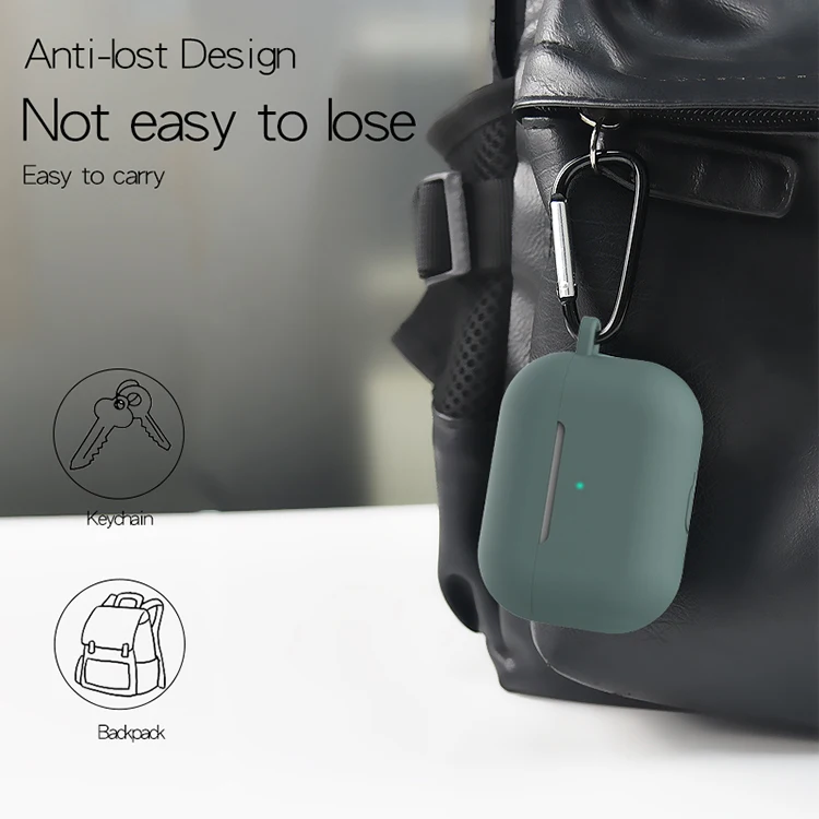  Наушники Аксессуары 5 в 1 комплект для Airpods Pro защитный силиконовый чехол из поликарбоната с вытяжным шнуром брелок ремешок наручных часов