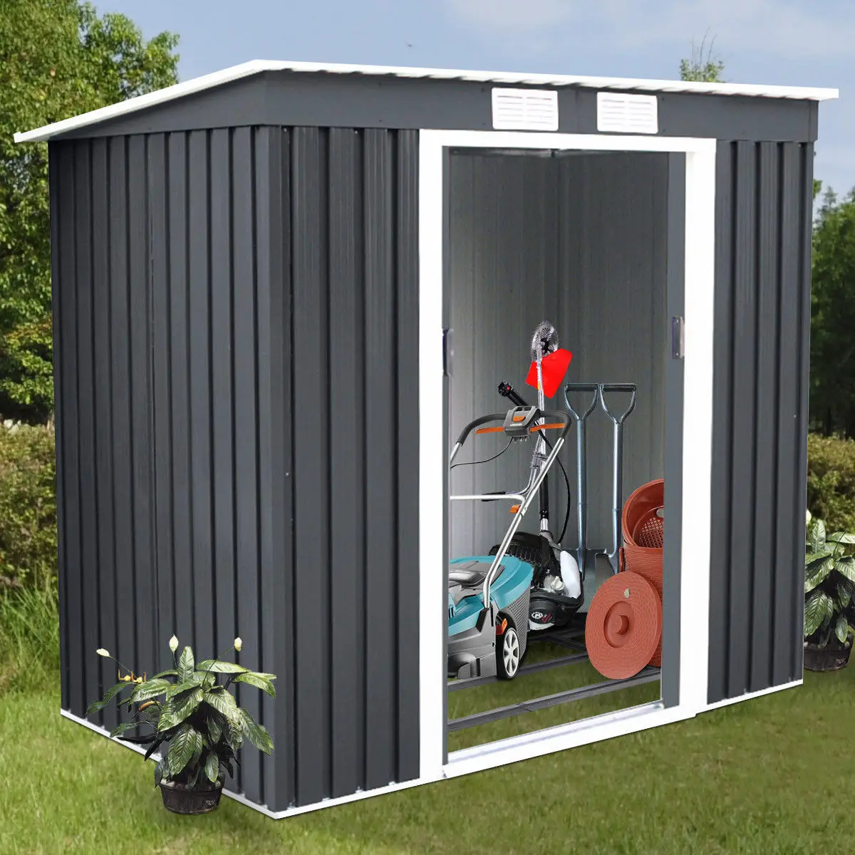 Customized High Quality Bike Storage Garden Tool Shed Back Yard Sheds
