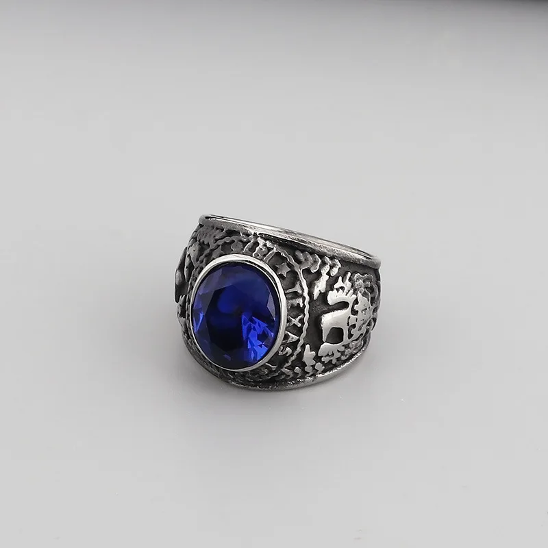 Us soldier navy cameo rings men stainless steel jewelry personalised ruby ring sets wholesale silver rings with stones