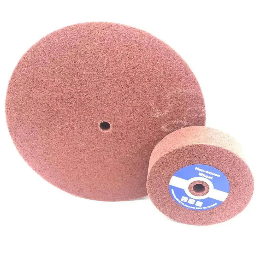 SHARPNESS Non-Woven Nylon Fabric Polishing Wheel for Metal Stainless Steel Pipes Copper Aluminum Marble Stone 8x2 9P